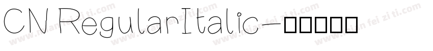 CN RegularItalic字体转换